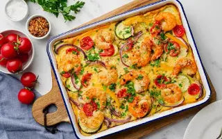Healthy Shrimp Veggie Bake