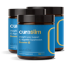 A bottle of CuraSlim weight loss supplement